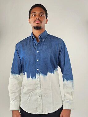 Brisk Dark Wash Dip Denim Shirt